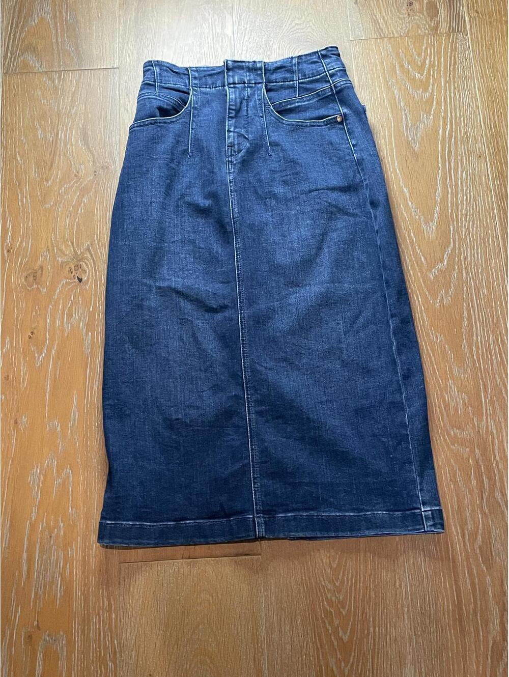 Pilcro Blue Denim Midi Skirt Classic Casual US 4